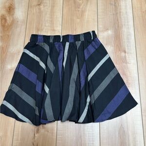 BCBGeneration Black and Purple Striped Skirt, small